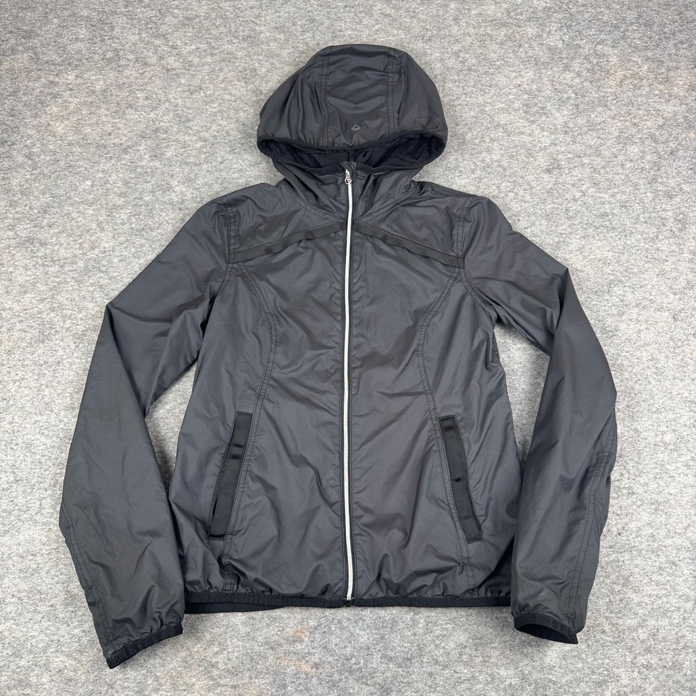 Ivivva By Lululemon Full Zip Hooded Jacket Black Girls 8